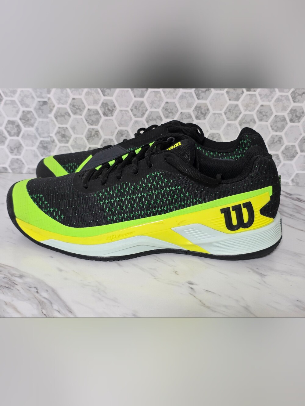 Wilson Men’s Black & Neon Green Performance Sneakers